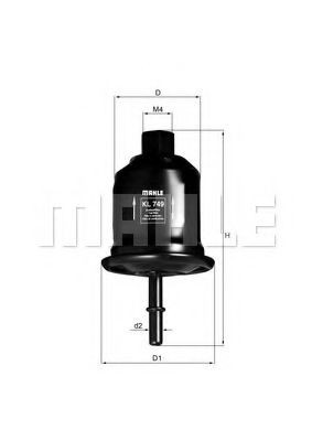 KL749 Mahle Original Filtro de gasolina